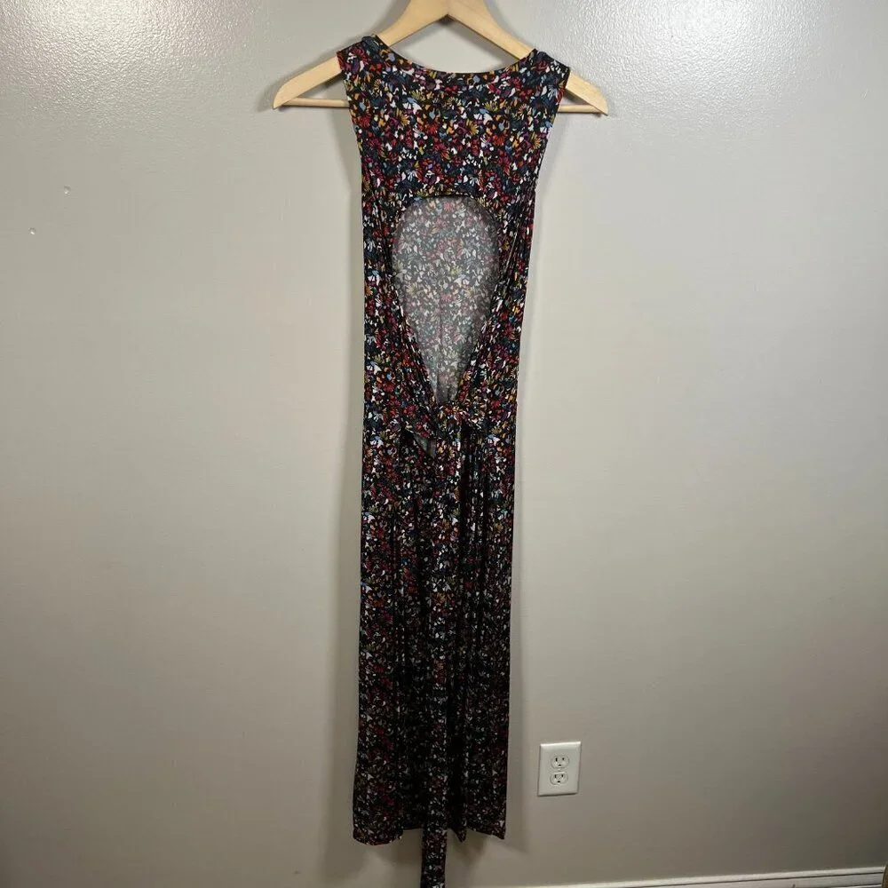 Tanya Taylor Octavia Floral Maxi Dress Size Small Open Back Stretch Comfy